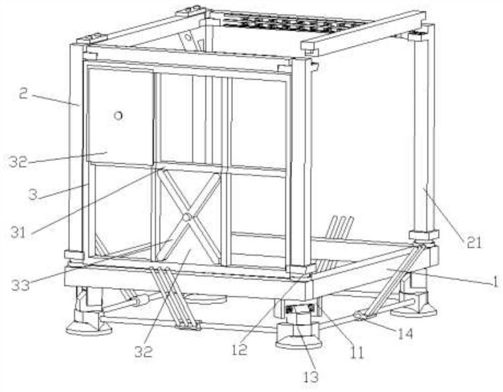 Wallboard-spliced and foundation-damped assembly type frame structure