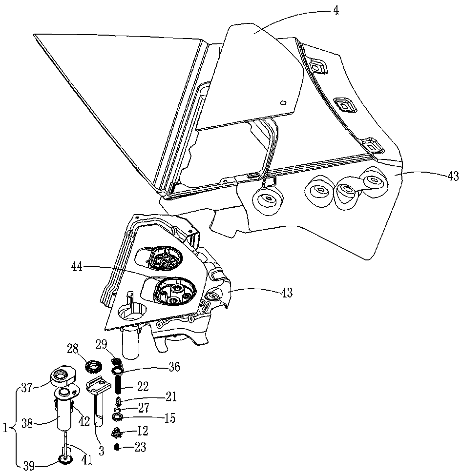 Rotating vehicle charging box cover actuator