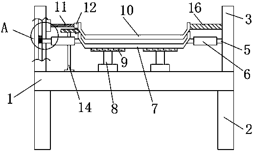 Quick positioning demoulding device for casting iron pan pressure casting production