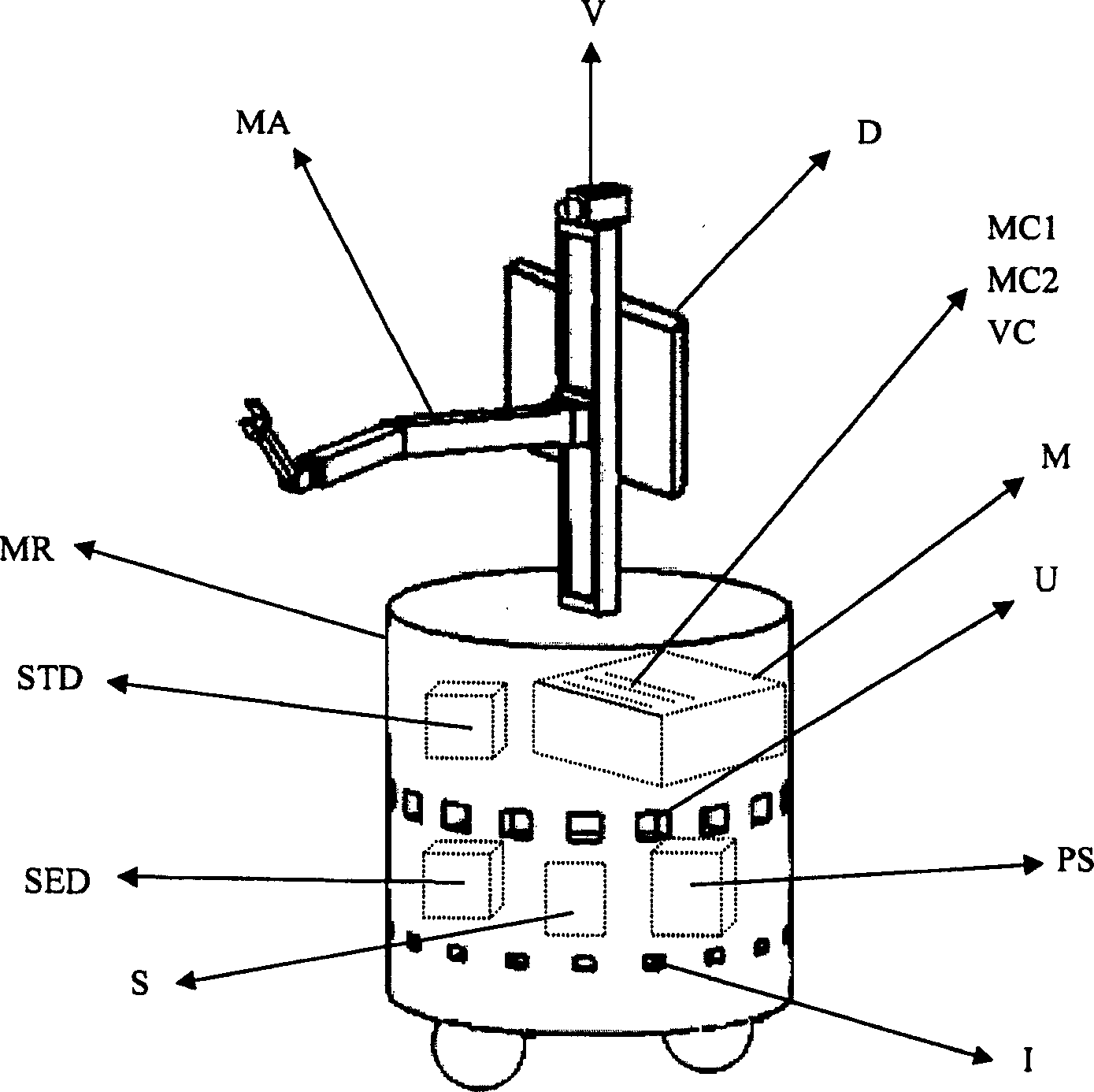 Controlling system of movable manipulator