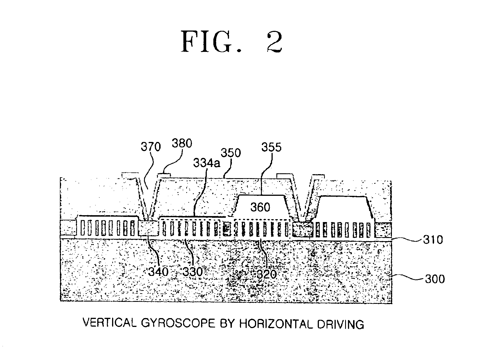 Vertical MEMS gyroscope by horizontal driving