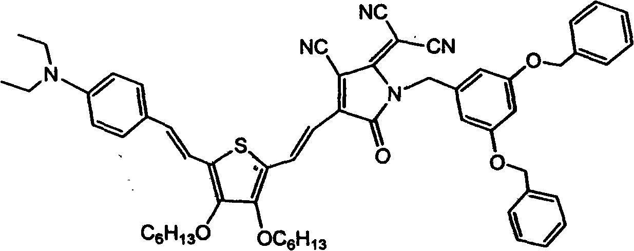 Organic second-order non-linear optical chromophore with D-Pi-A structure and decorated by tree-like group, synthesizing method and application thereof