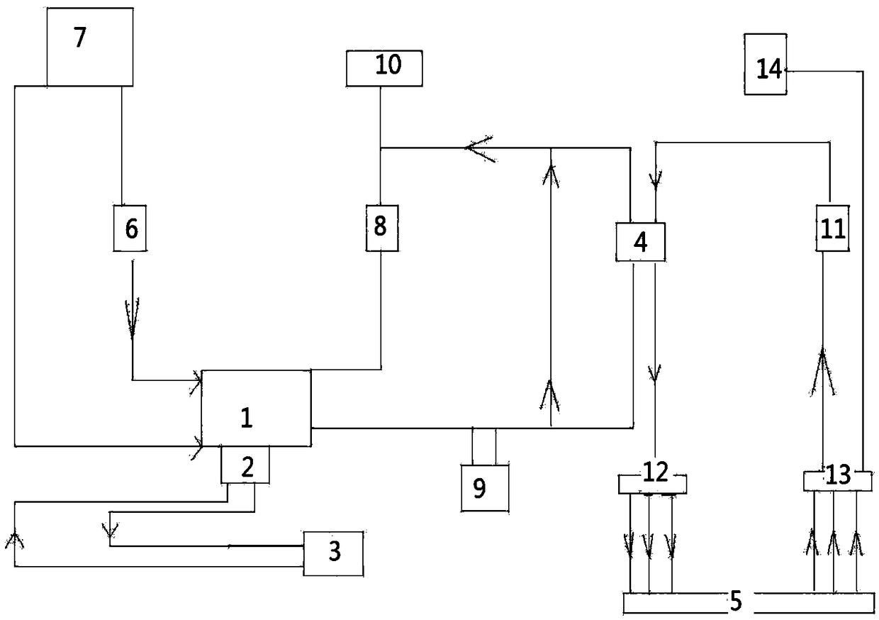 Waste heat recovering energy-saving system of diesel generating set