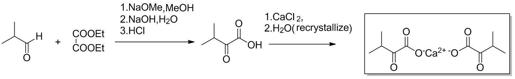 Preparation method of novel alpha-ketovaline calcium