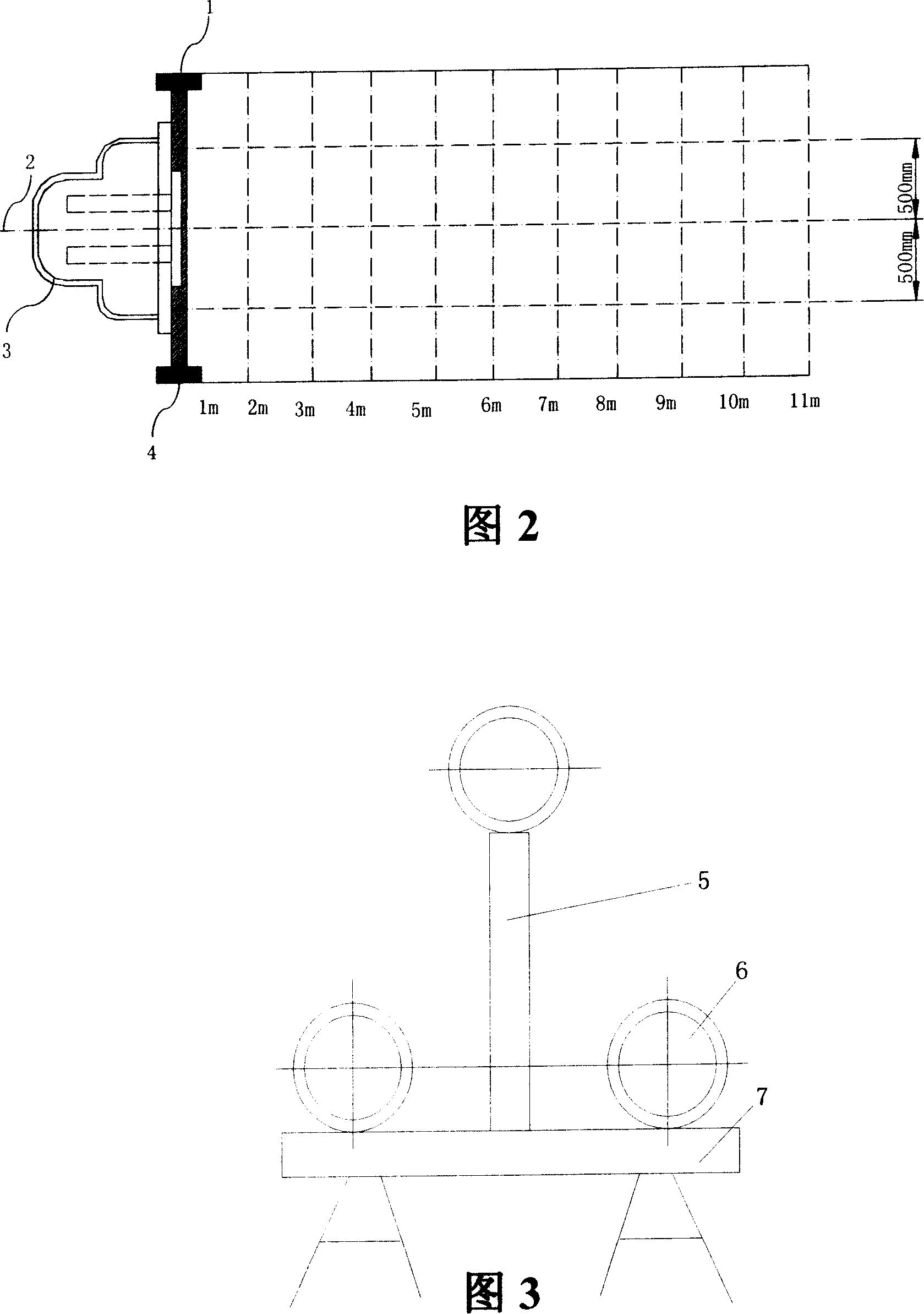 Inclined triangular pyramid truss type frame construction and method for making, mounting and measuring the same