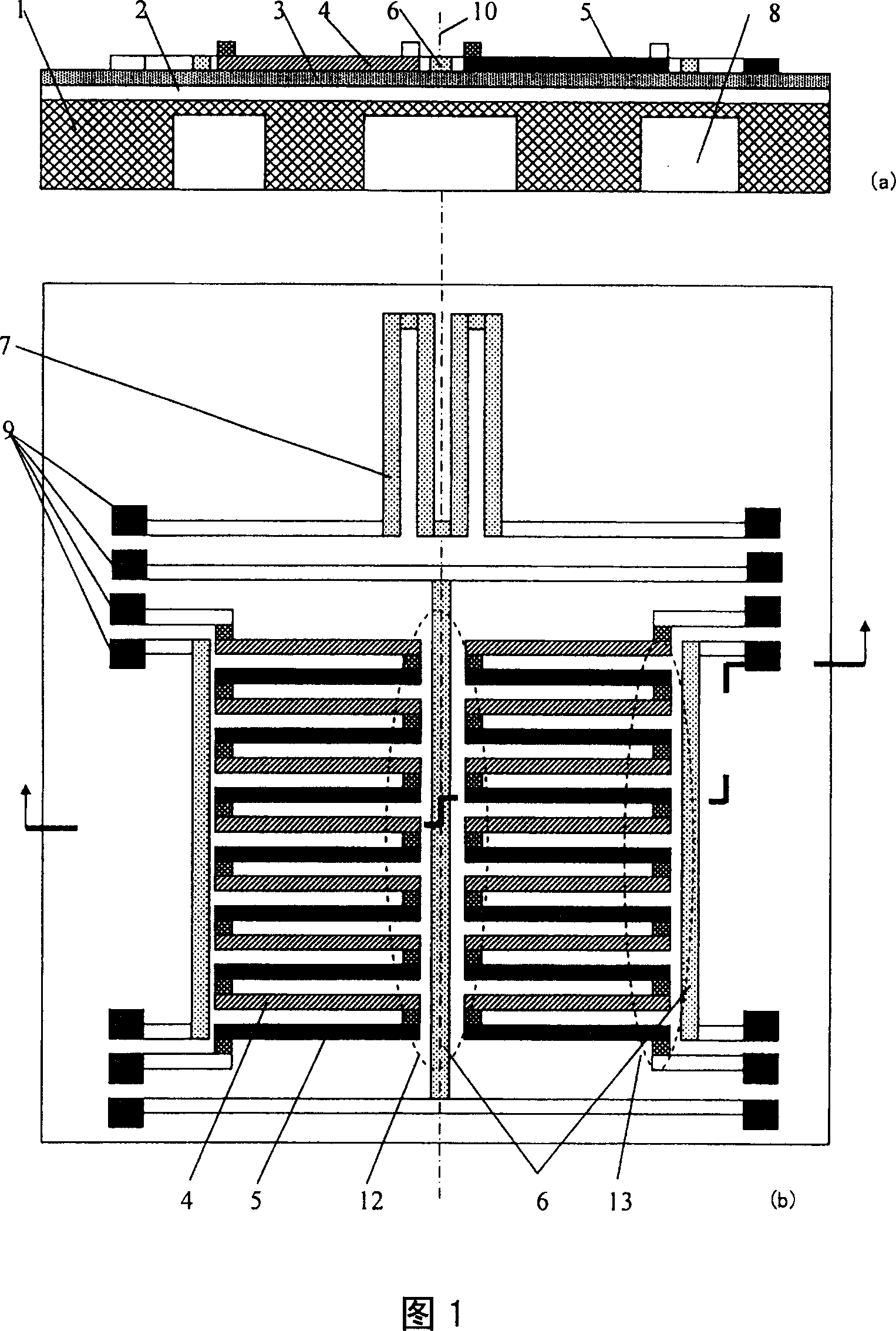 Self-test micromechanical thermoelectric pile bioreaction heat detector and its preparing method