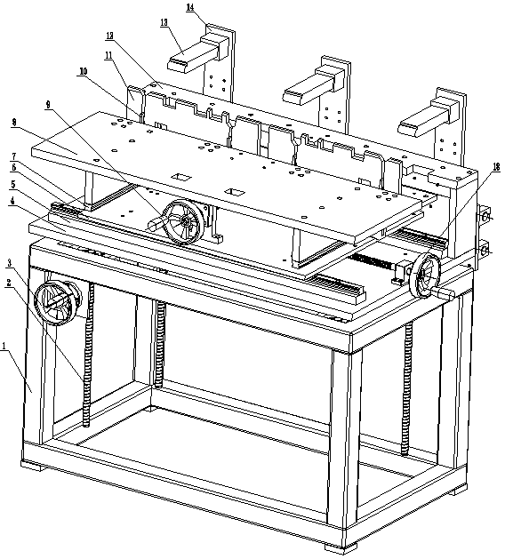 Front and back function combination device of frame circuit breaker