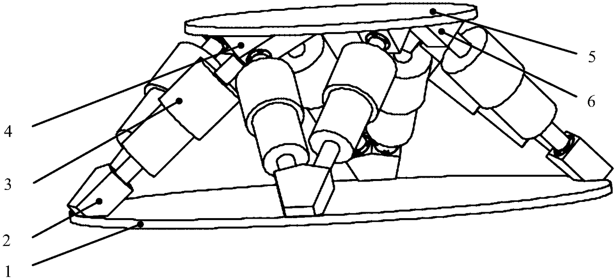 Eight-strut type multi-degree-of-freedom dynamic anti-resonance vibration isolation device