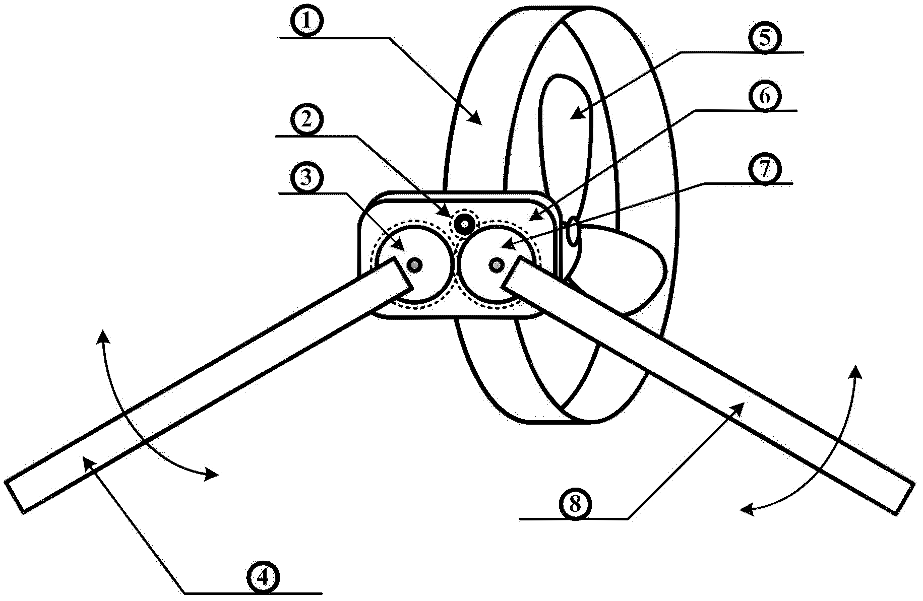 Mechanical underwater manual propeller