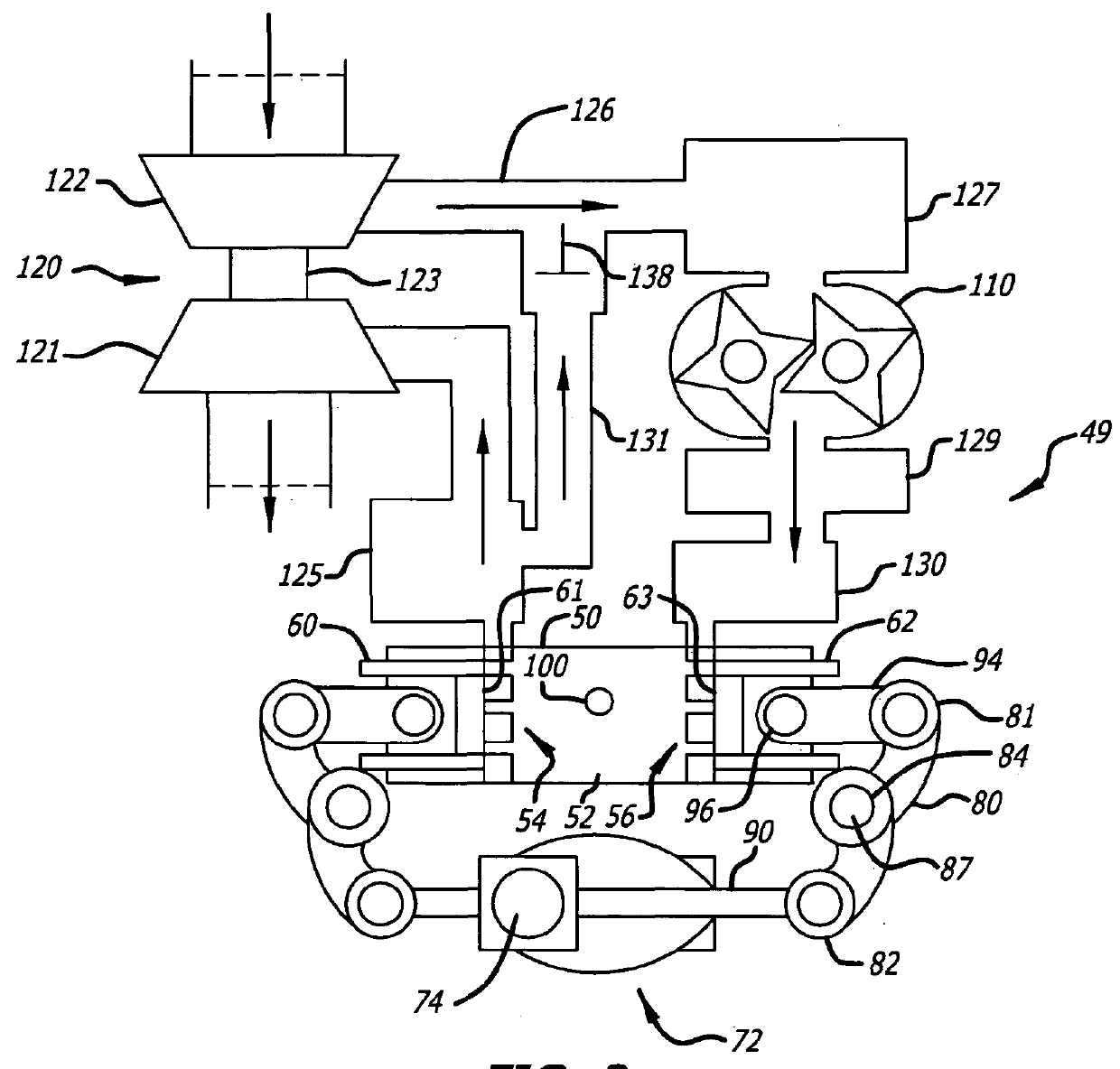 Opposed-piston engine having a single crankshaft coupled to the opposed pistons by linkages with pivoted rocker arms