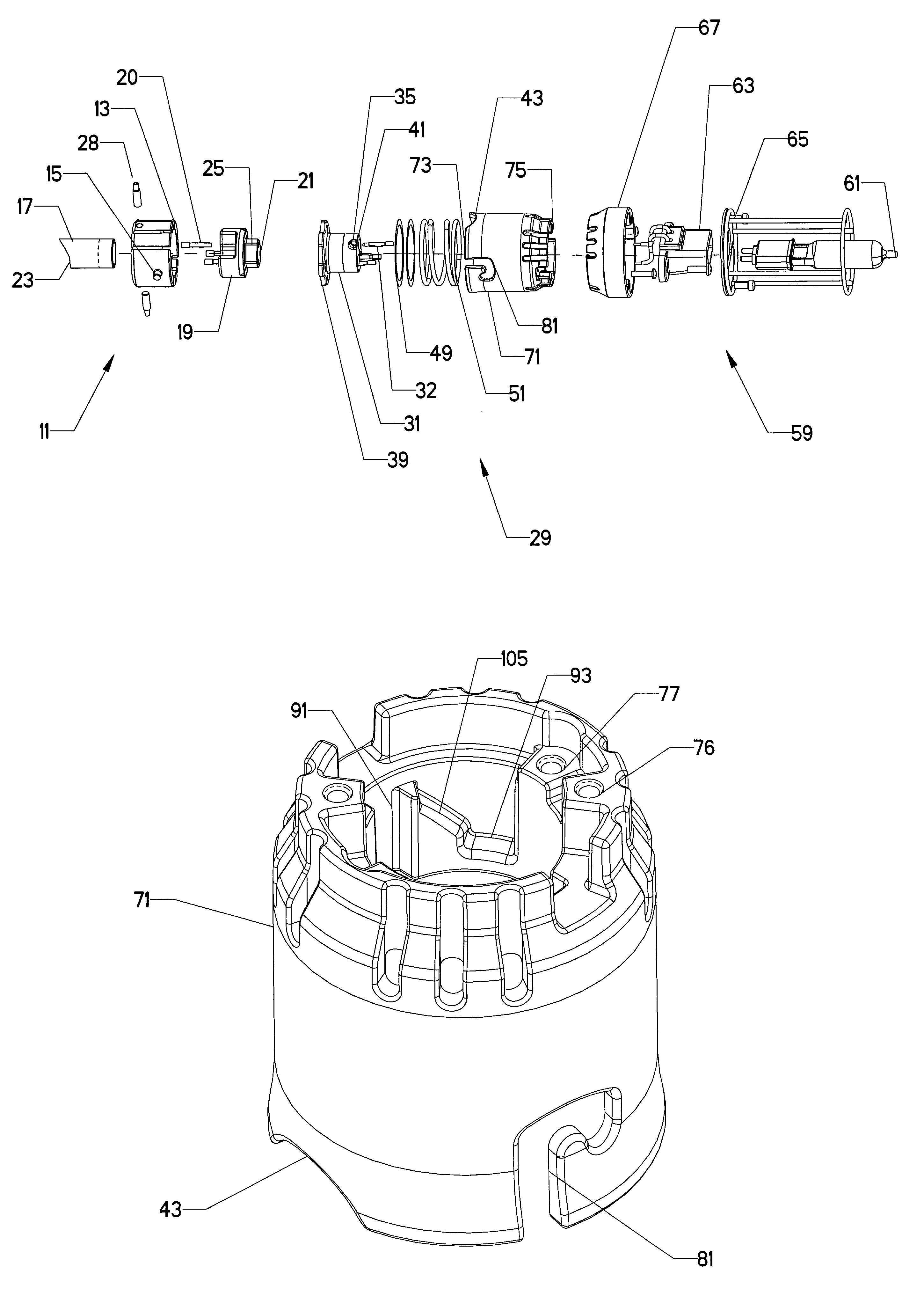 Push and twist electrical connector assembly