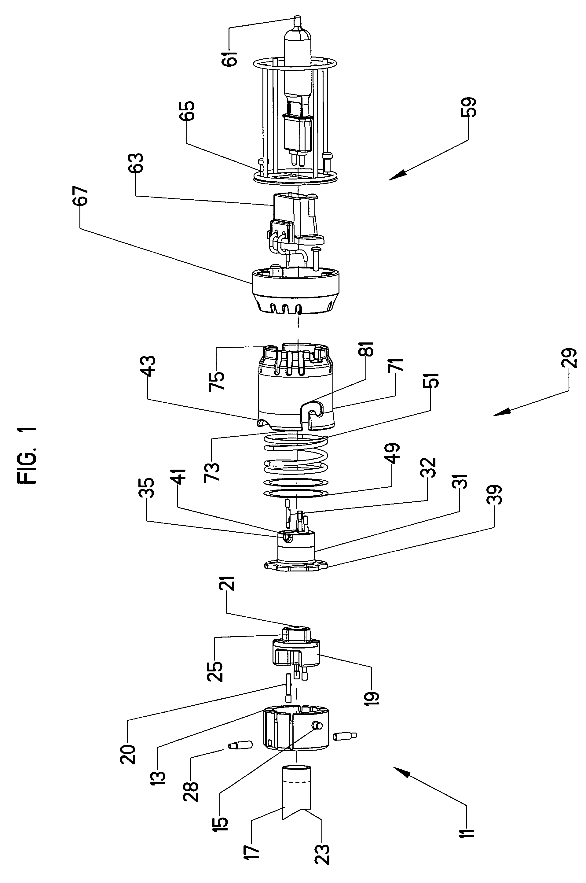 Push and twist electrical connector assembly