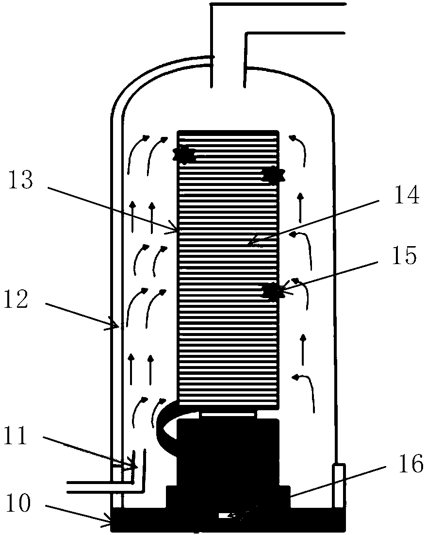 Air intake device for furnace tube