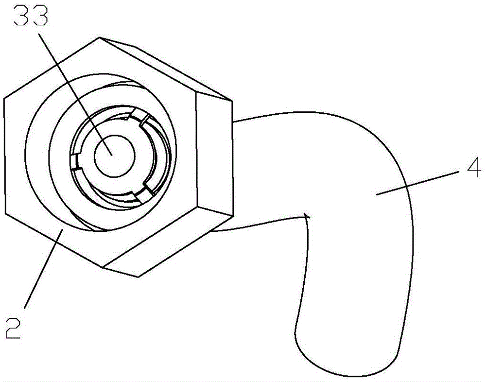 A connector structure capable of effectively avoiding water spraying from bursting water pipes