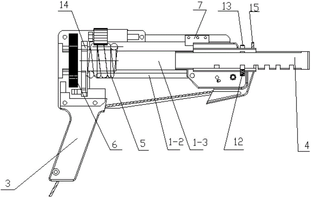 A mechanical automatic nailing machine nail magazine capable of vertical nailing