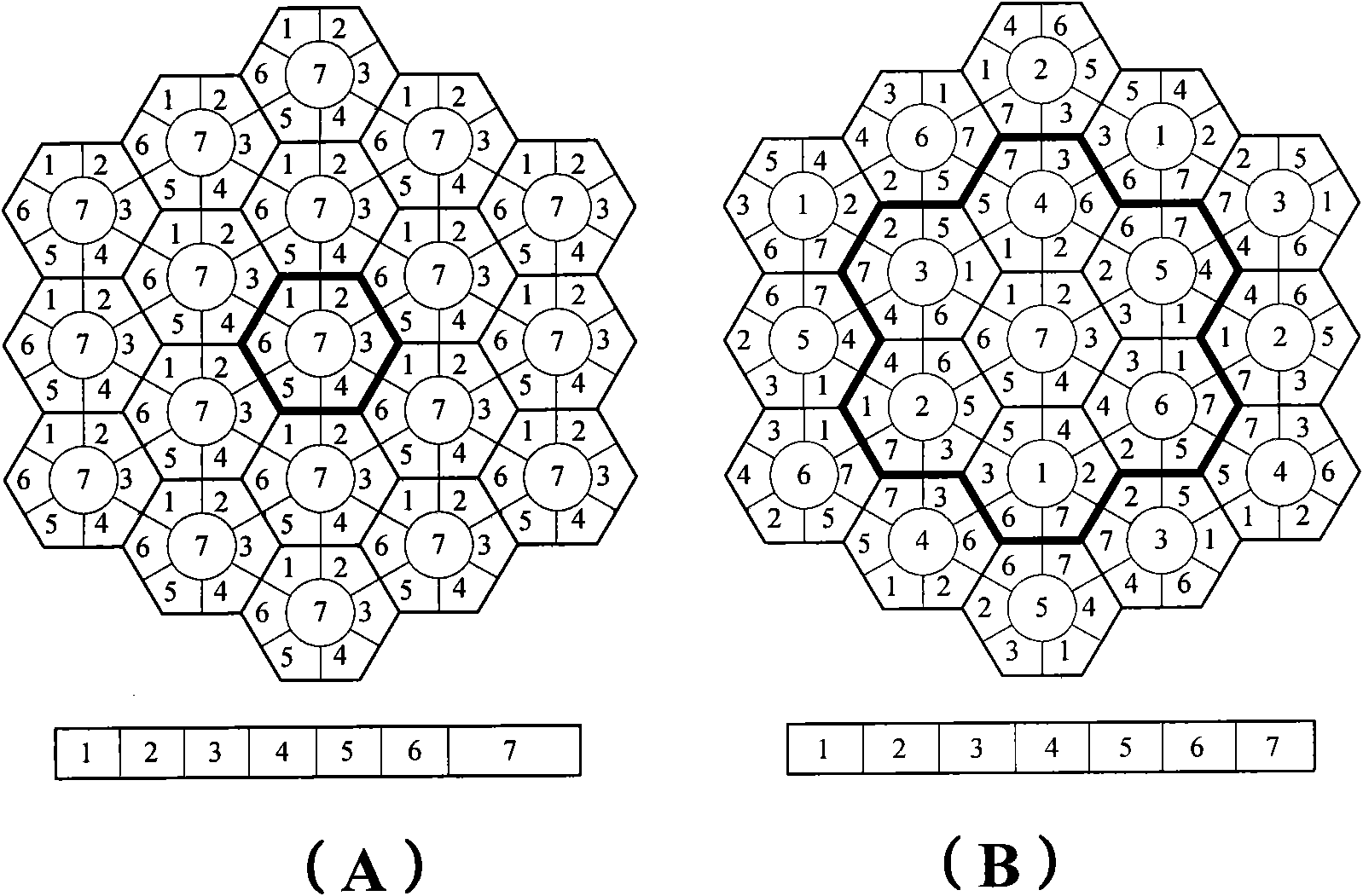 Frequency planning method and system for cellular communication system for fixed relays