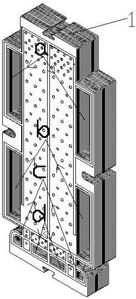 A high-efficiency two-way flow plate type lifting film evaporator