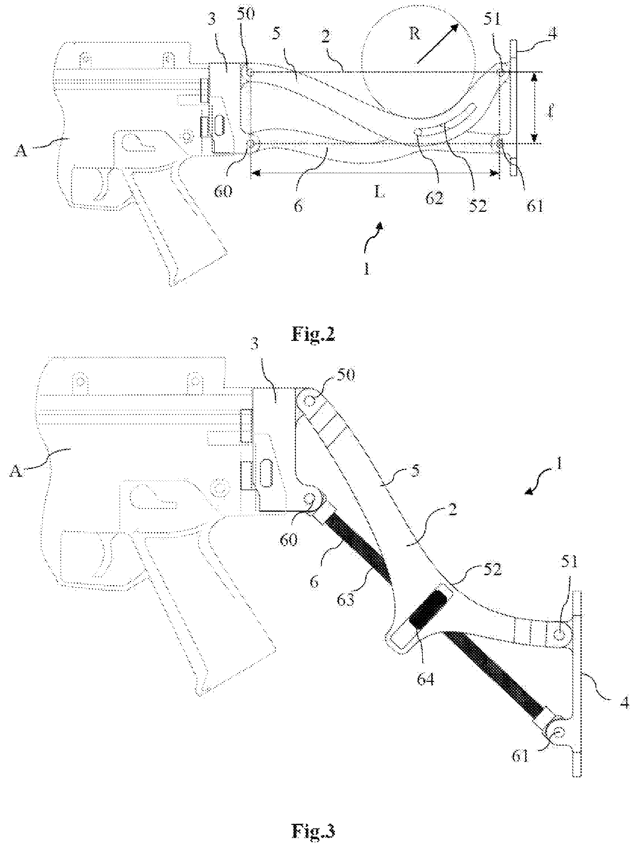 Articulated stock for shoulder-fired weapon