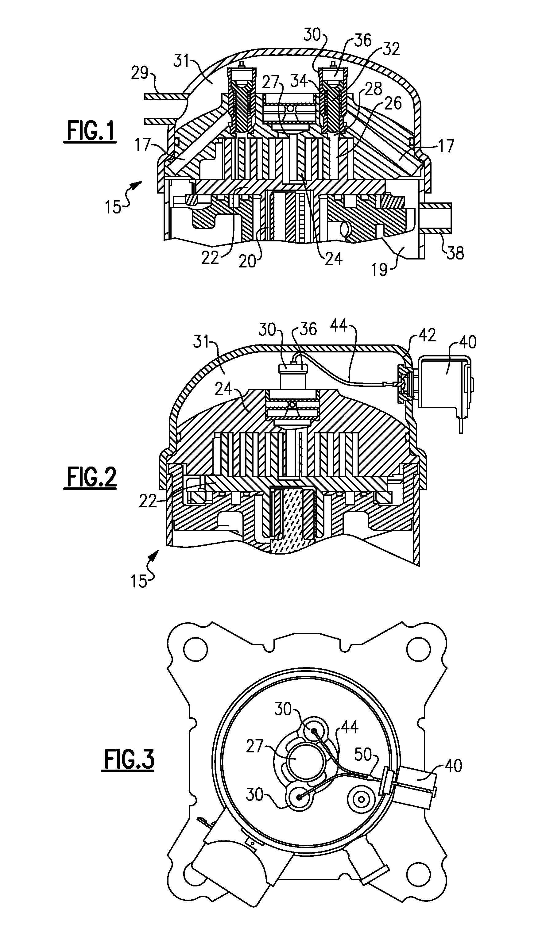 Scroll compressor capacity modulation with hybrid solenoid and fluid control