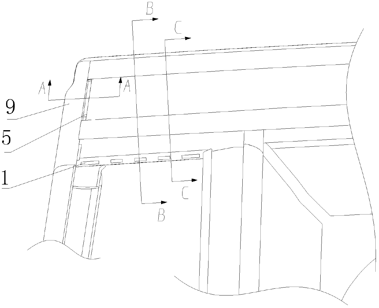 Brightness decoration strip and special fastener of guide slot sealing strip