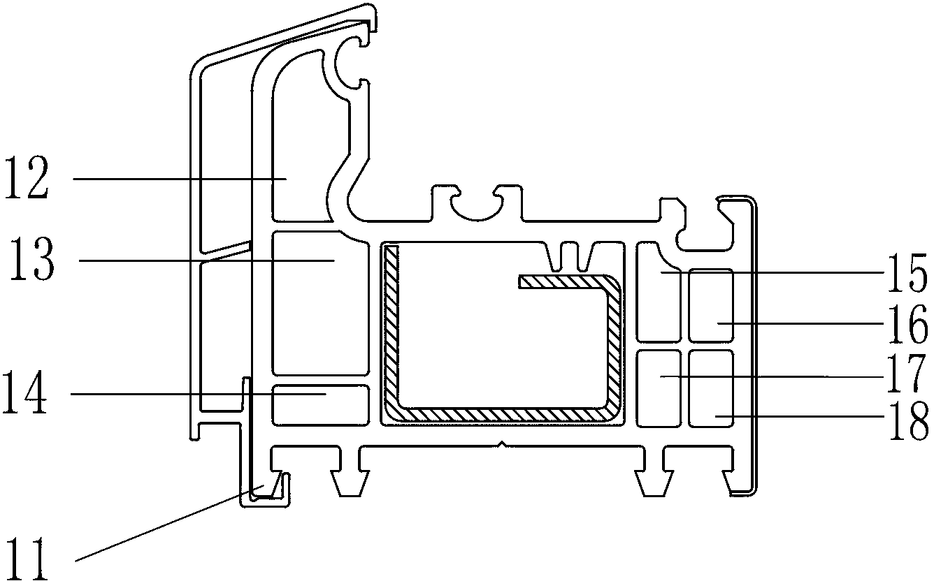 Pressure line of high performance plastic steel thin wood composite door and window