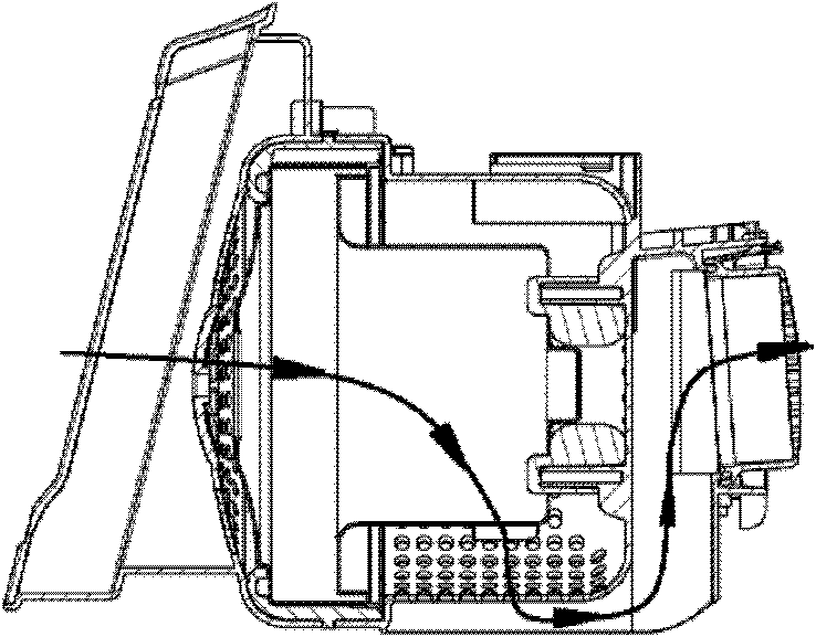 Small size dust collector motor cabin with noise reduction function