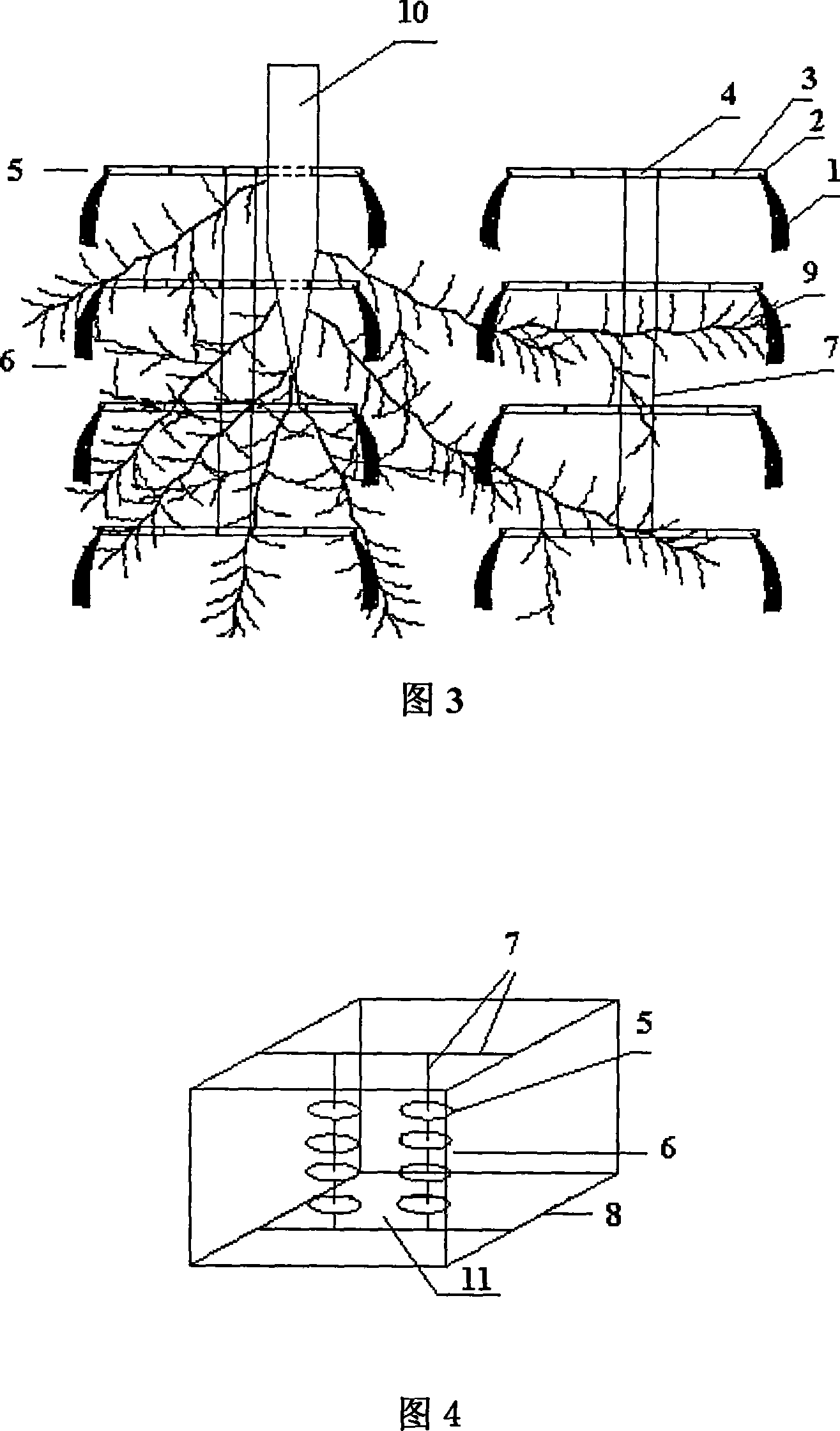 Method for fixing plants in water