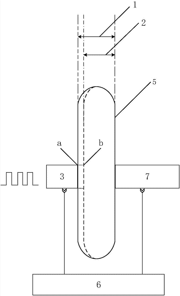 Method for measuring free hemoglobin in blood bag based on double-light-path within-frequency-domain fluorescence intensities