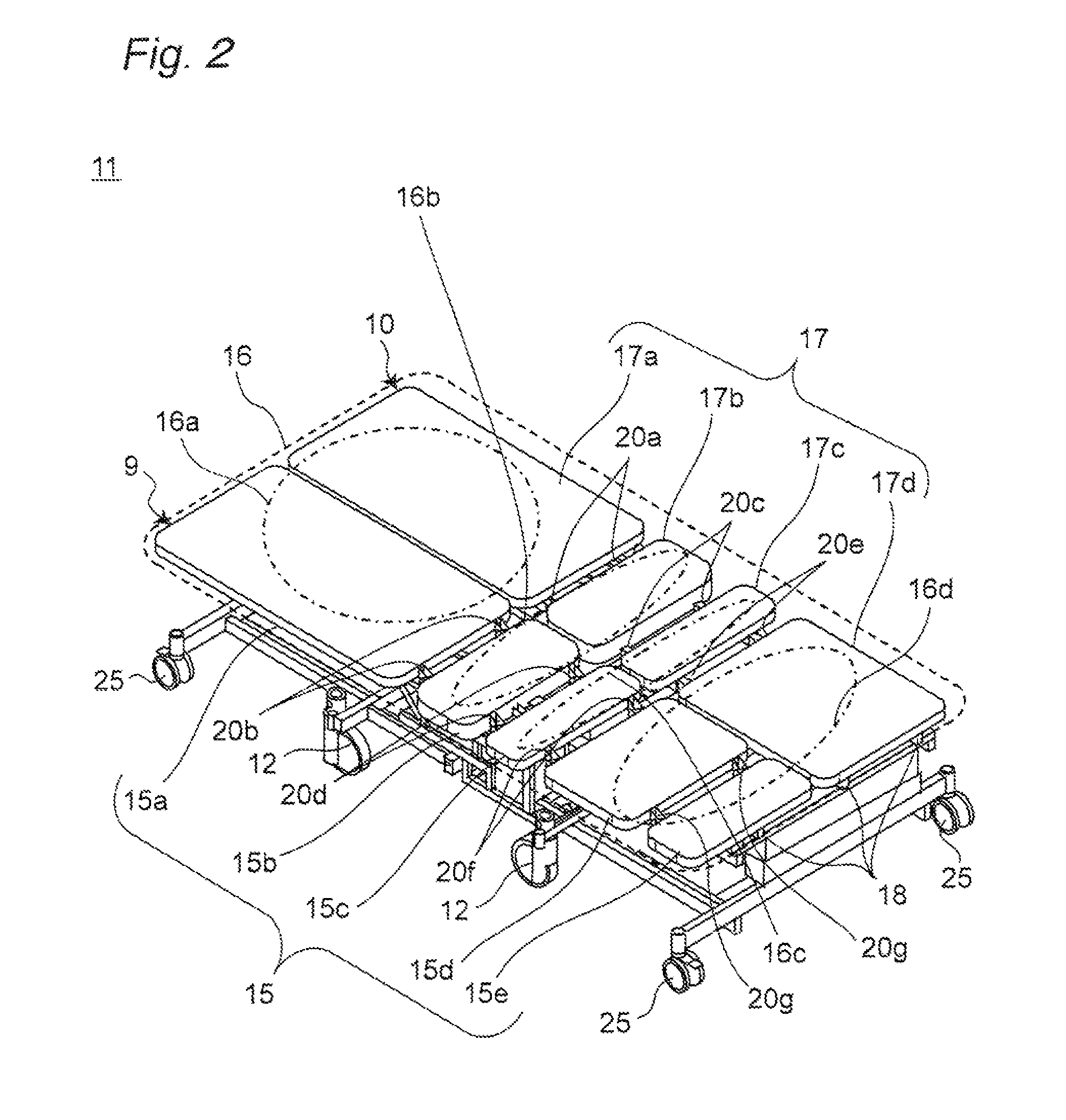 Bed and wheelchair