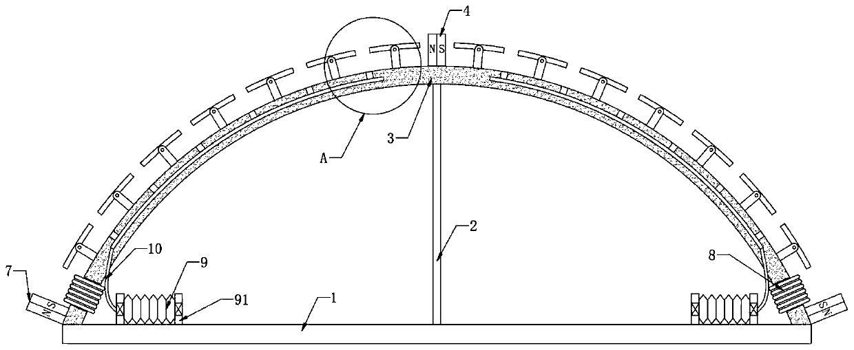 Self-snow-removing greenhouse structure