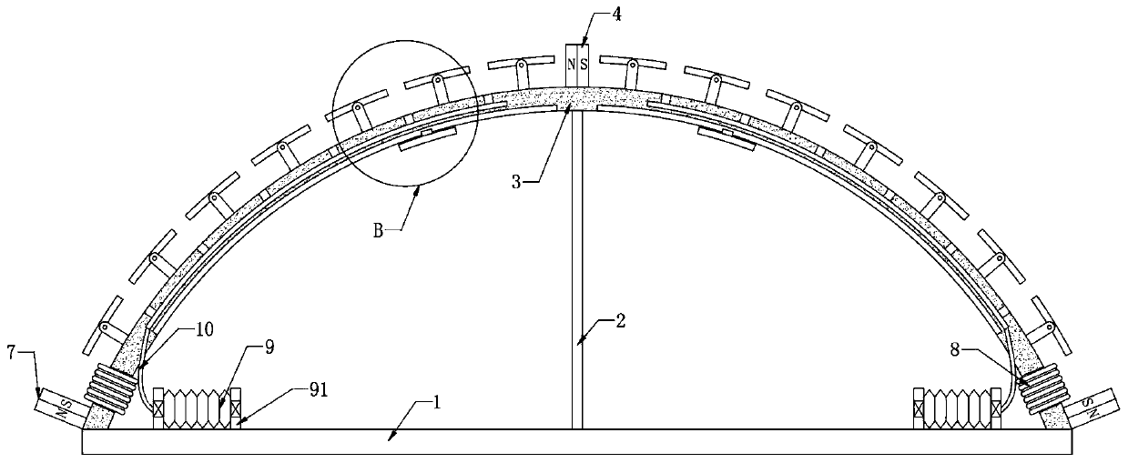 Self-snow-removing greenhouse structure