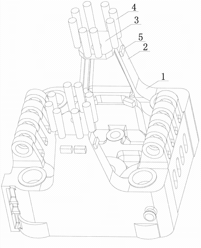 Casting mold structure for casting tail board of casting machine