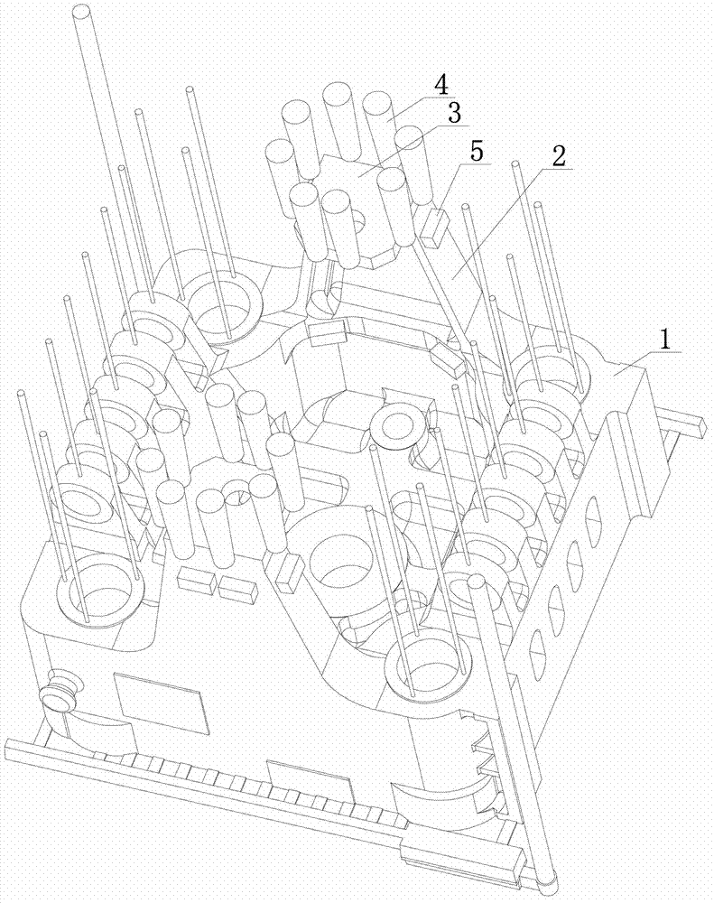 Casting mold structure for casting tail board of casting machine