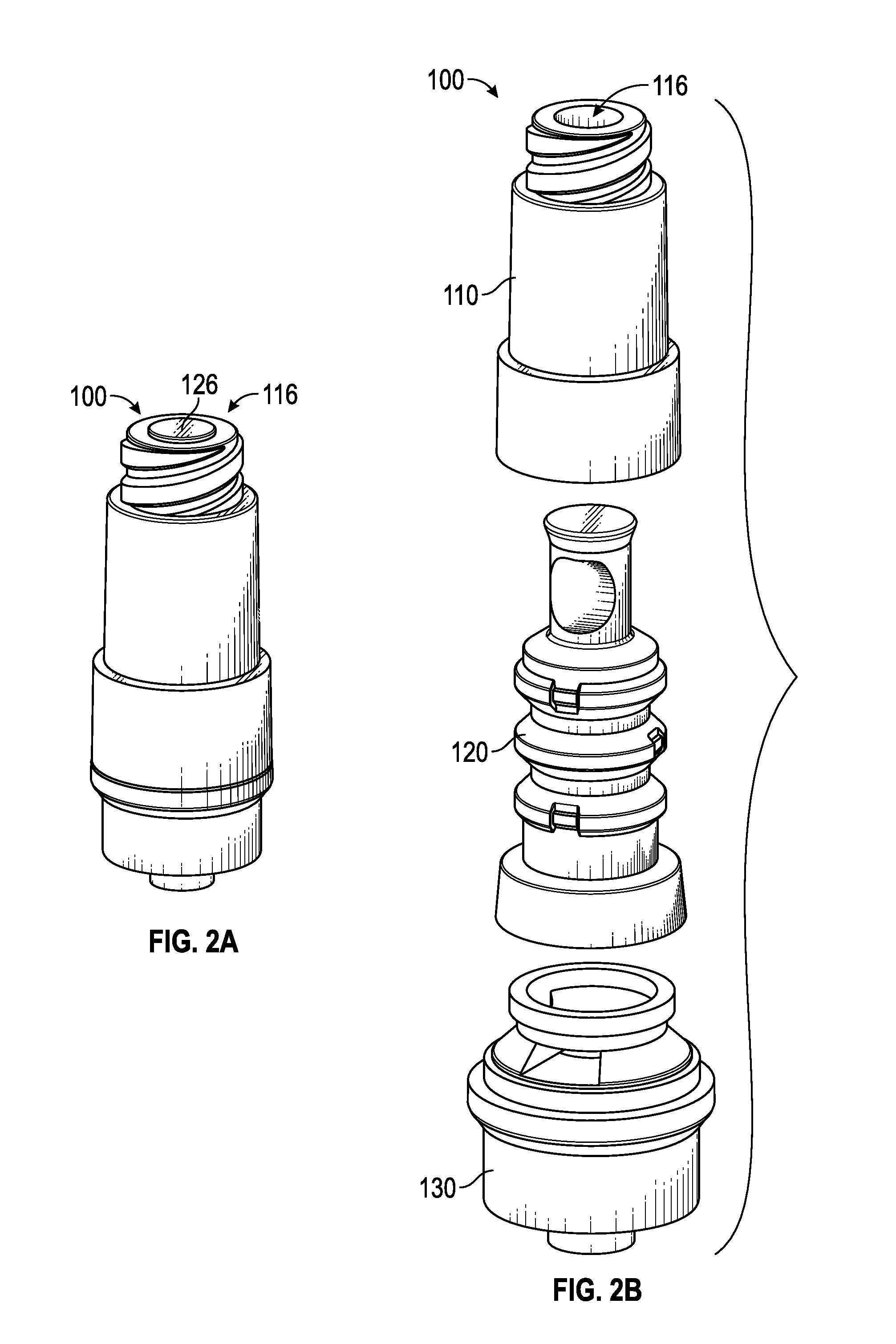 Needleless connector with a tortuous fluid flow path