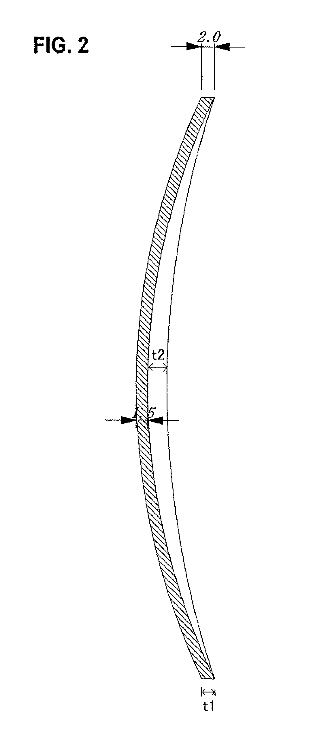 Tinted semi-finished lens having impact resistance and method for manufacturing the same