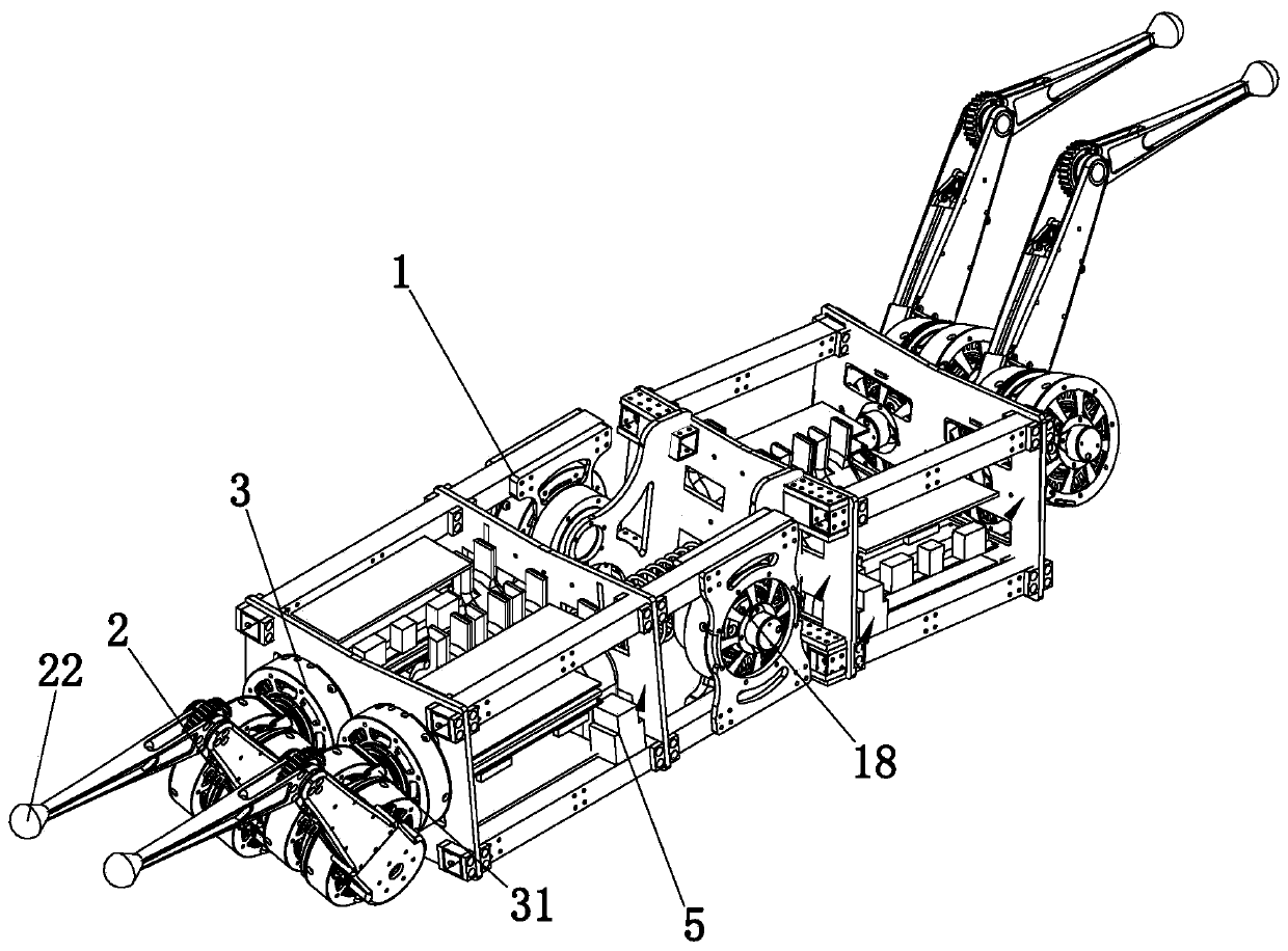 Four-foot bionic robot with flexible spine