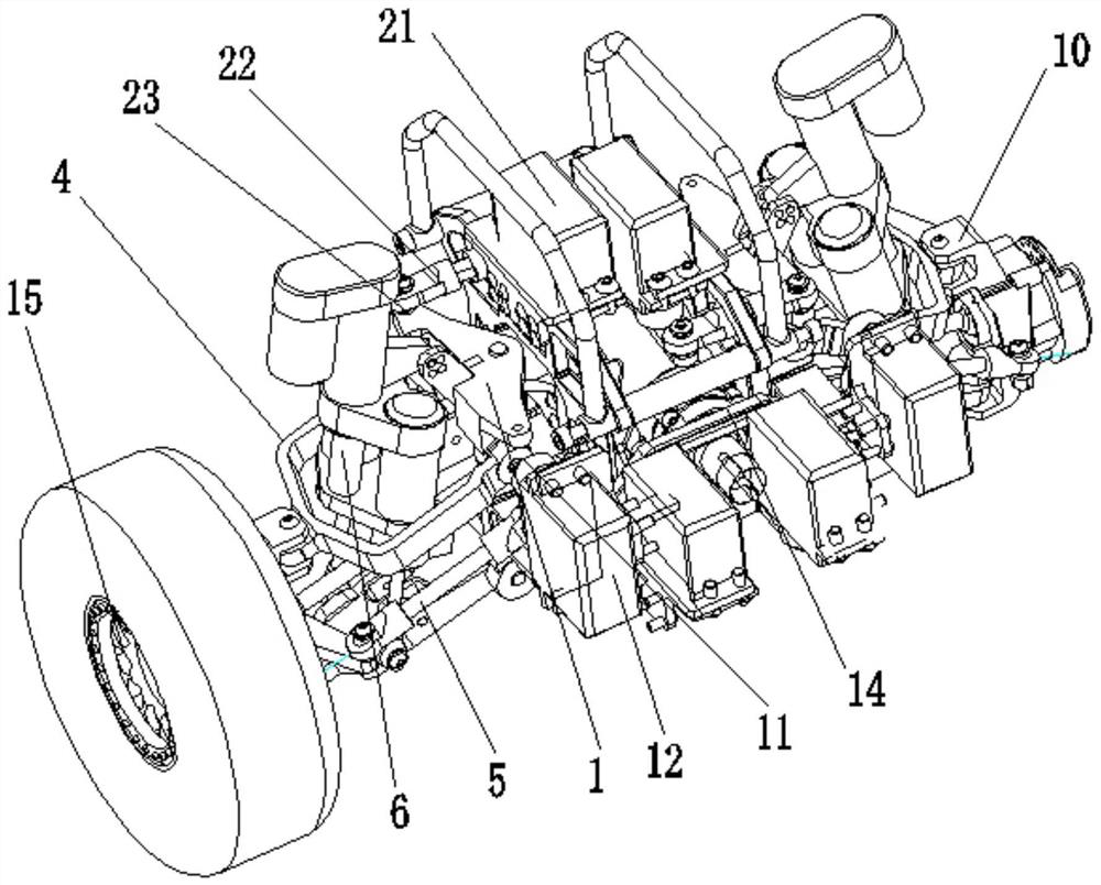 Wheel-foot type robot suspension mechanism, axle module and chassis