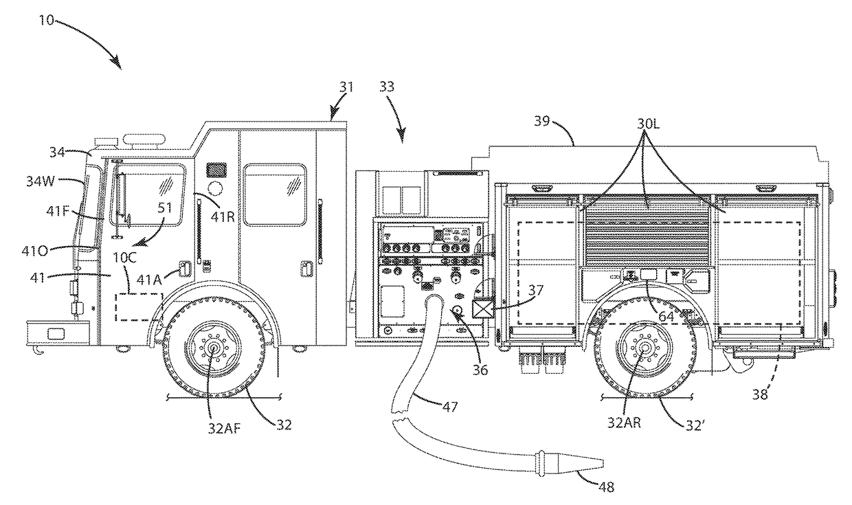 Firefighting or rescue apparatus including a memory device to store and provide access to apparatus information