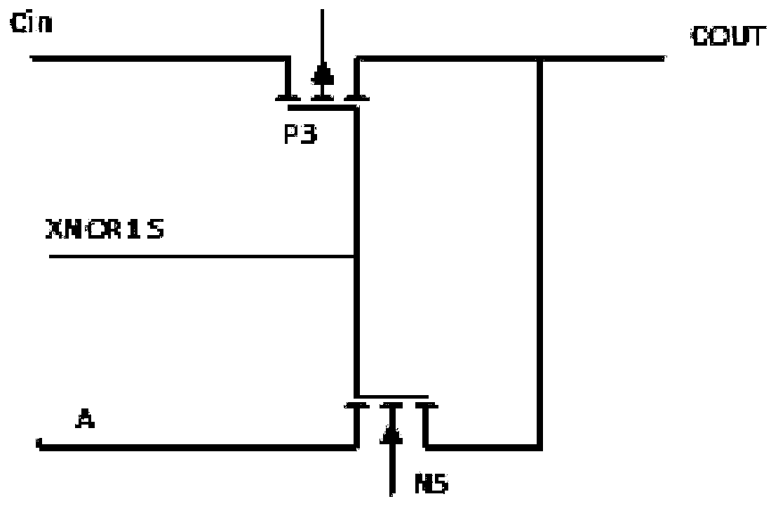 Low-power-consumption full adder circuit with reset function