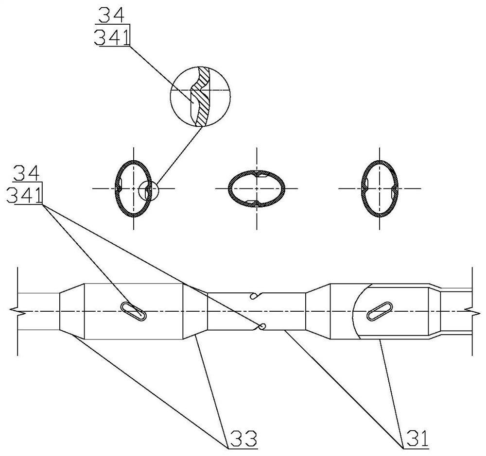 A cross-flattened multi-longitudinal vortex flow tube and its reactor