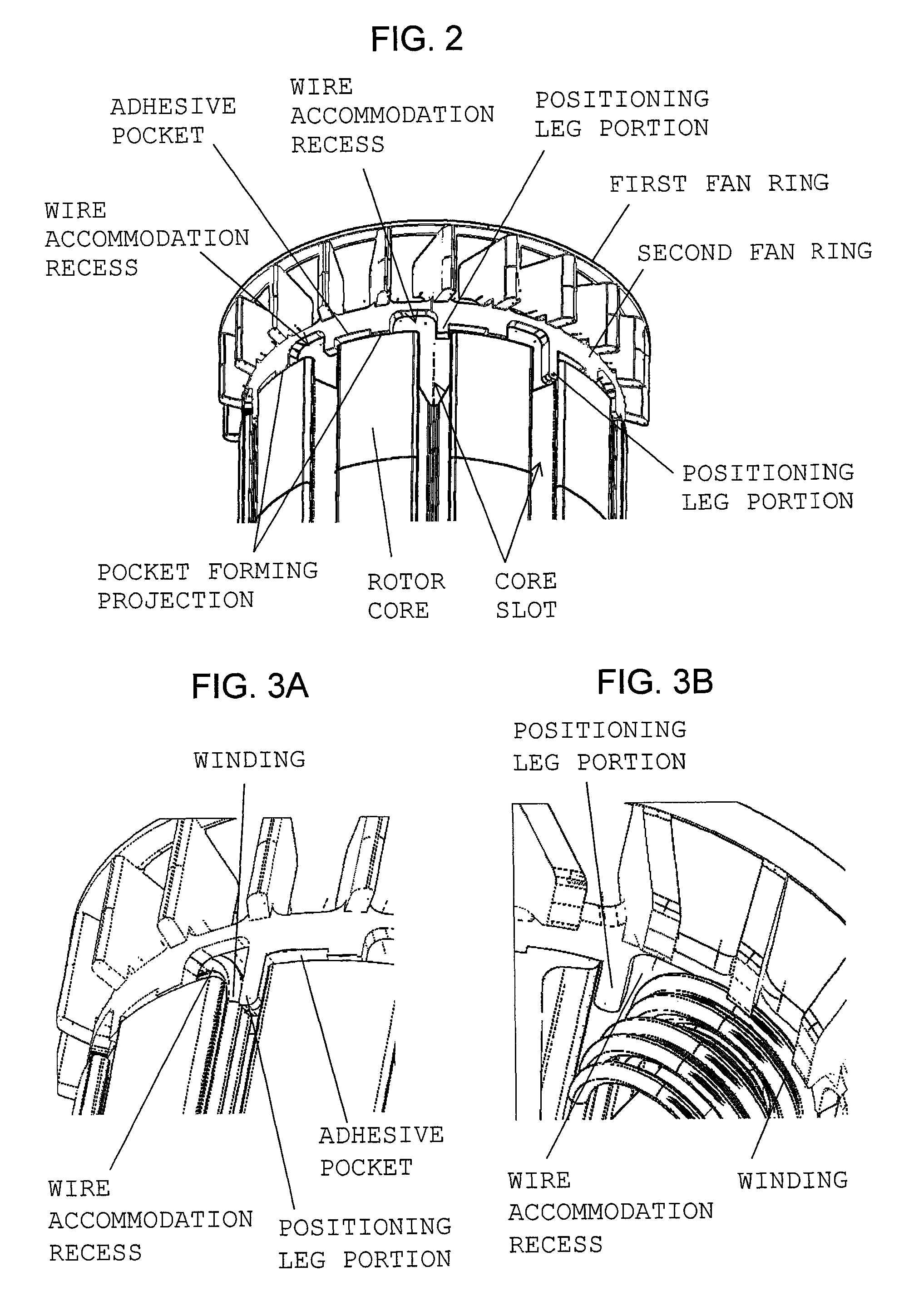 Cooling fan built into rotor