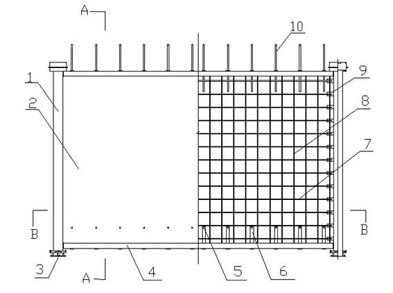 Prefabricated concrete-filled steel tube frame-shear wall and construction method thereof