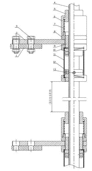 Tension spring isolating switch of surge generator charging resistor