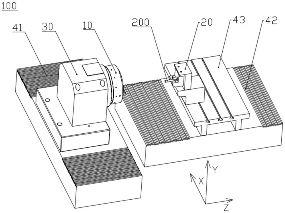 Iron-based material electric field auxiliary machining machine tool and machining method