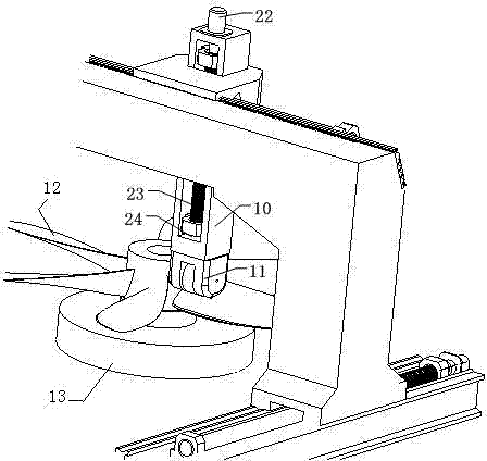 Numerical control processing machine tool and processing method special for double-power unit propeller