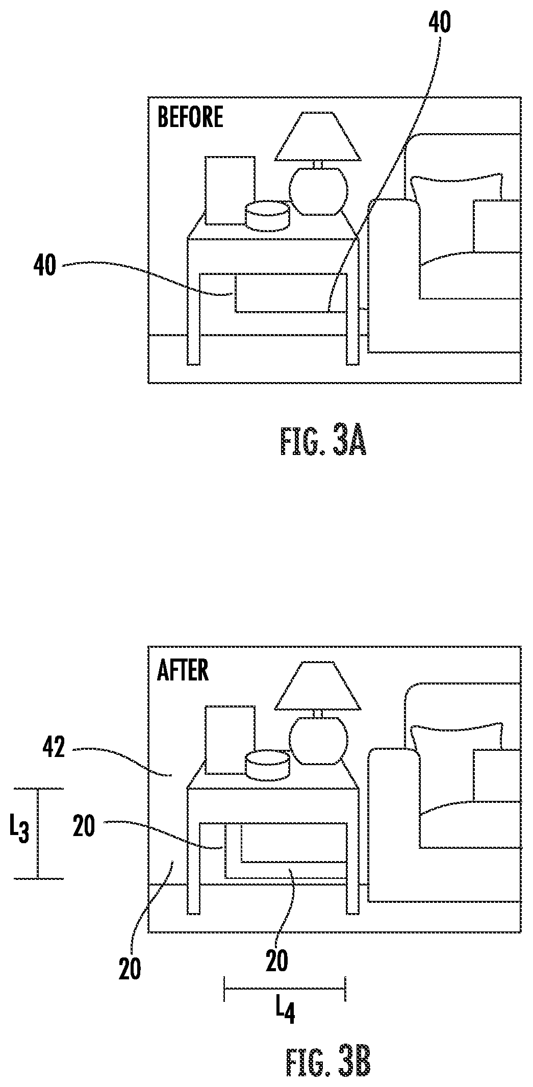 Wire management system with flexible tab