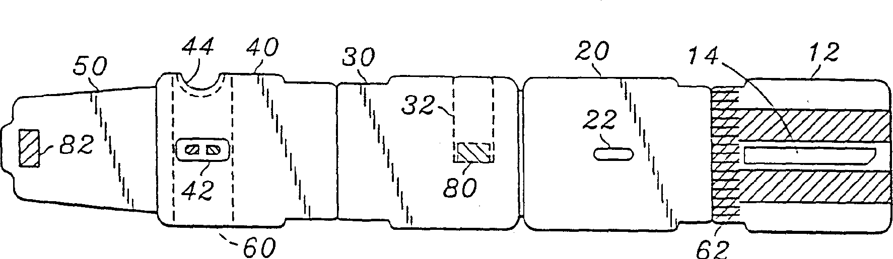 Immunochemical-based test device with lift and twist specimen pull tab