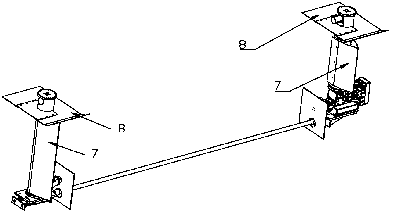 Vortex-induced vibration simulation test device for pre-tensioned deep-sea riser model under even flow