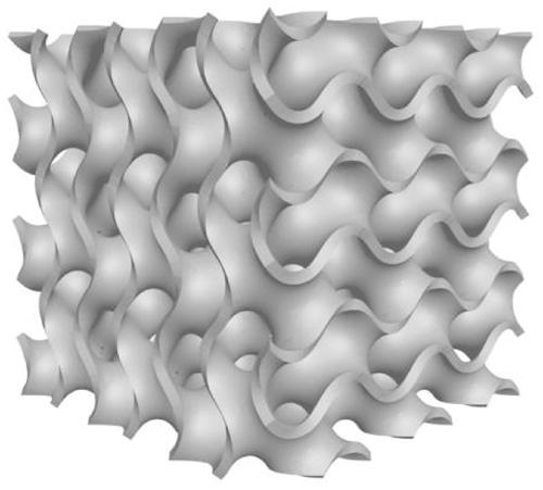 Preparation method of porous alumina ceramics based on Gyroid curved surface