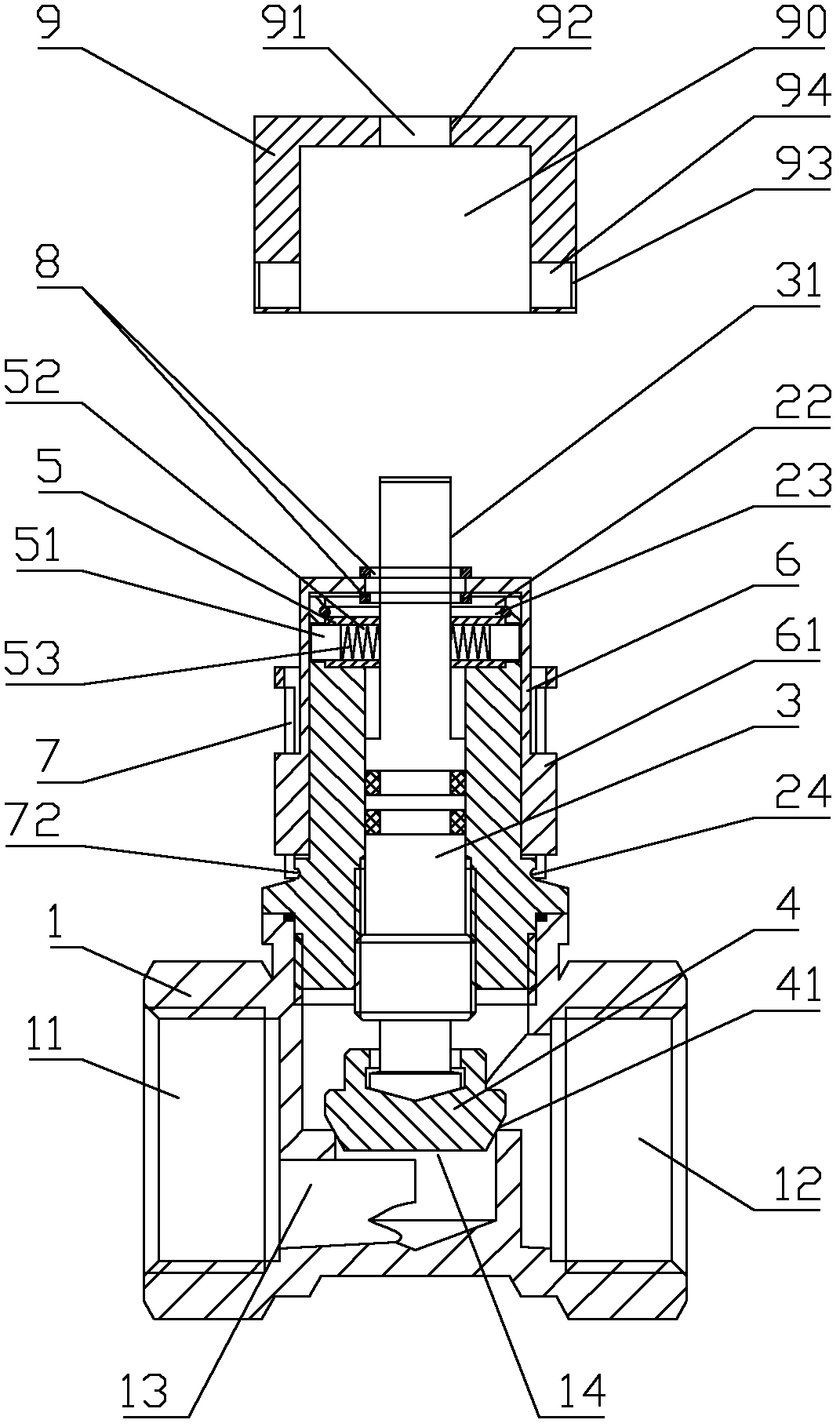 High-precision flow regulating valve with lock